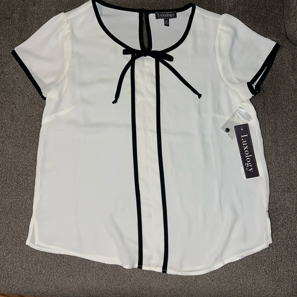 Shear white blouse